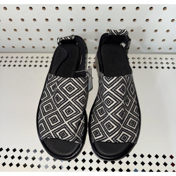 Skechers Jigsawed Womens Slip On Open Toe Sandals Slides Size 8 Black Luxe Foam - Picture 4 of 9